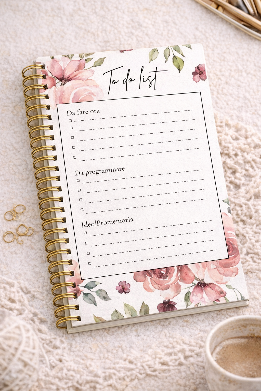 Crochet Planner – Diario creativo per progetti all’uncinetto (PDF) rose