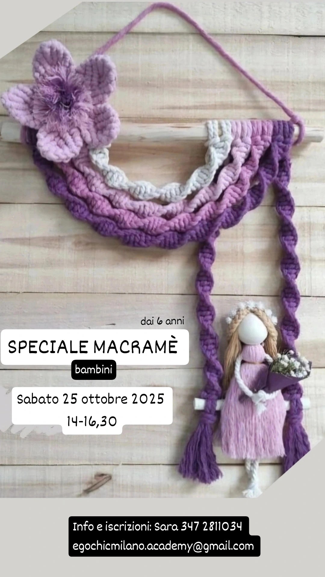 WORKSHOP MACRAME' - SABATO 25 OTTOBRE 2025 14-16.30