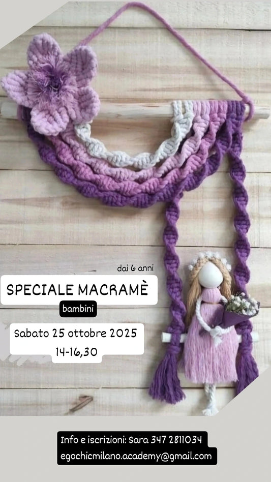 WORKSHOP MACRAME' - SABATO 25 OTTOBRE 2025 14-16.30